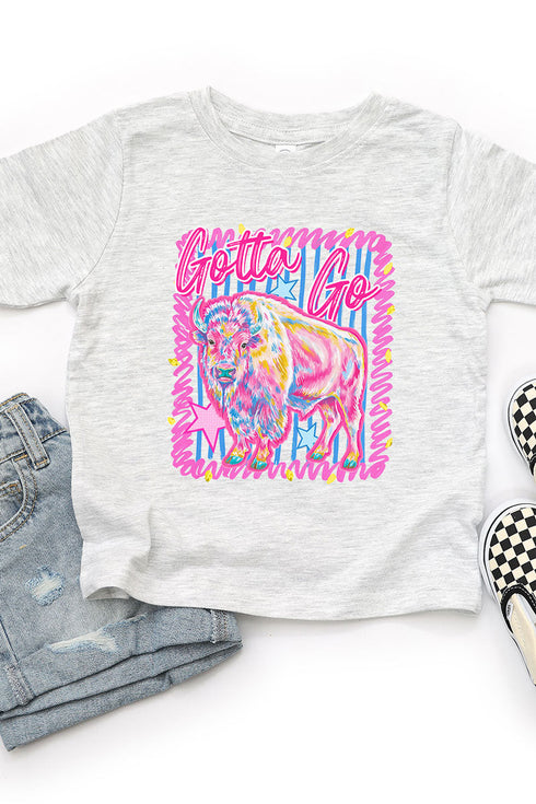 Toddler Gotta Go Buffalo Pink Fine Jersey Tee