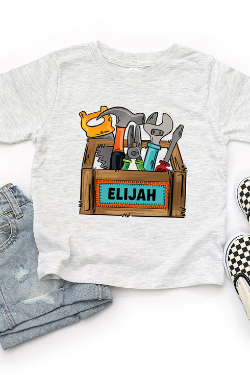 Toddler Personalized Little Fixer Fine Jersey Tee *Personalize Your Name