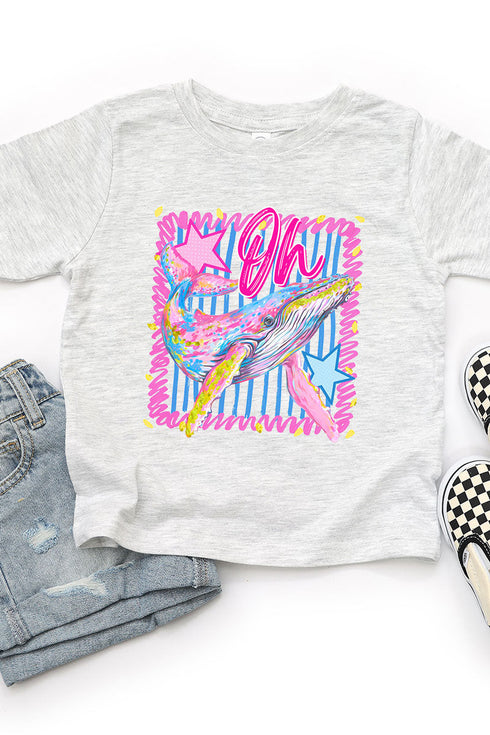 Toddler Striped Oh Whale Fine Jersey Tee