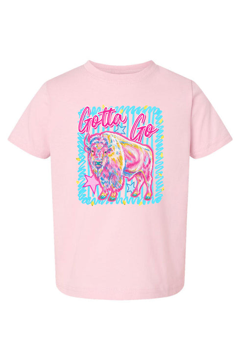 Toddler Gotta Go Buffalo Blue Fine Jersey Tee