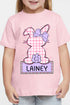 Toddler Personalized Pink Gingham Bunny Fine Jersey Tee *Personalize Your Name