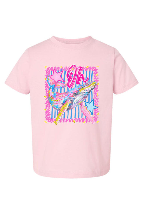 Toddler Striped Oh Whale Fine Jersey Tee