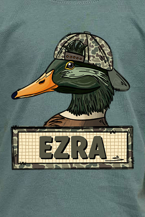 Toddler Personalized Little Mallard Fine Jersey Tee *Personalize Your Name