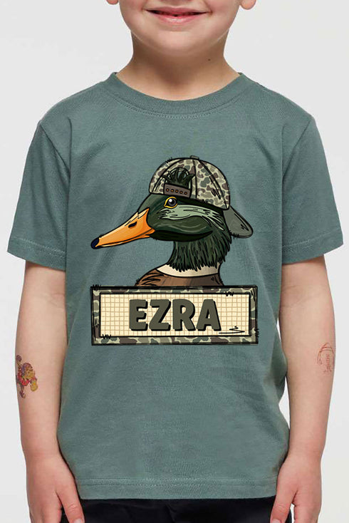 Toddler Personalized Little Mallard Fine Jersey Tee *Personalize Your Name