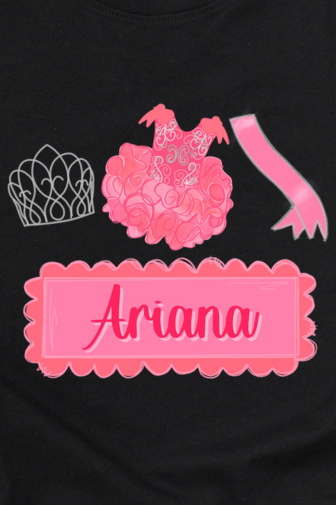 Toddler Personalized Crowned Cutie Fine Jersey Tee *Personalize Your Name
