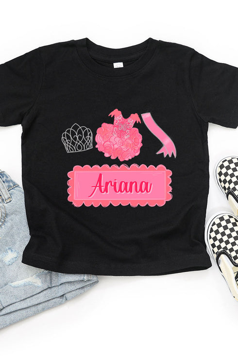 Toddler Personalized Crowned Cutie Fine Jersey Tee *Personalize Your Name