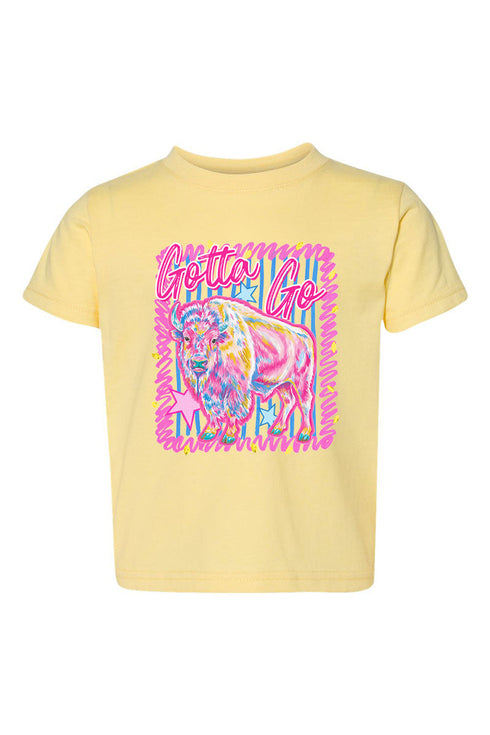 Toddler Gotta Go Buffalo Pink Fine Jersey Tee