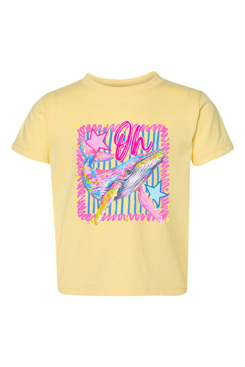 Toddler Striped Oh Whale Fine Jersey Tee