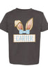 Toddler Personalized Blue Coquette Bunny Ears Fine Jersey Tee *Personalize Your Name