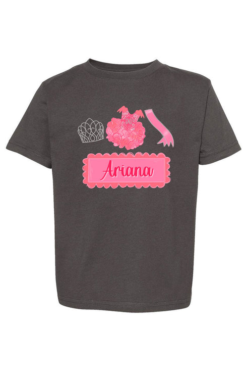 Toddler Personalized Crowned Cutie Fine Jersey Tee *Personalize Your Name