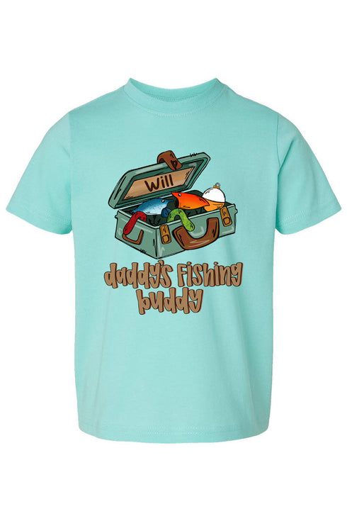 Toddler Personalized Daddy's Fishing Buddy Fine Jersey Tee *Personalize Your Name
