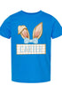 Toddler Personalized Blue Coquette Bunny Ears Fine Jersey Tee *Personalize Your Name