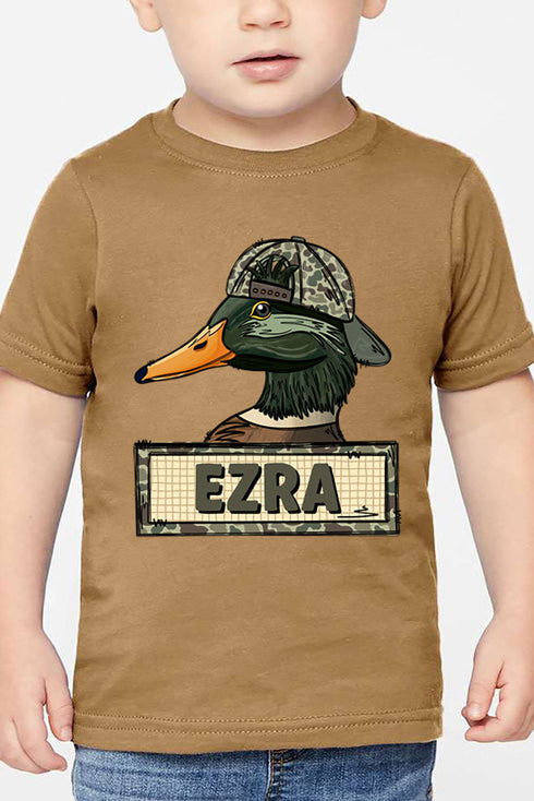 Toddler Personalized Little Mallard Fine Jersey Tee *Personalize Your Name