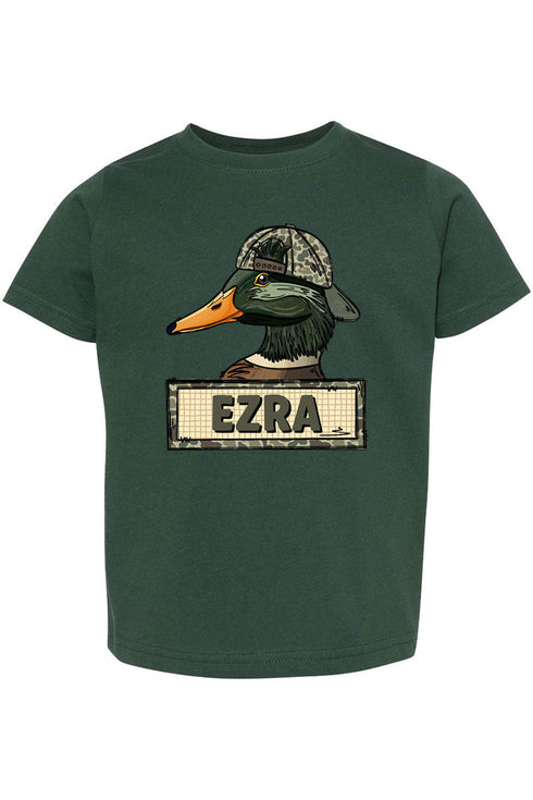 Toddler Personalized Little Mallard Fine Jersey Tee *Personalize Your Name