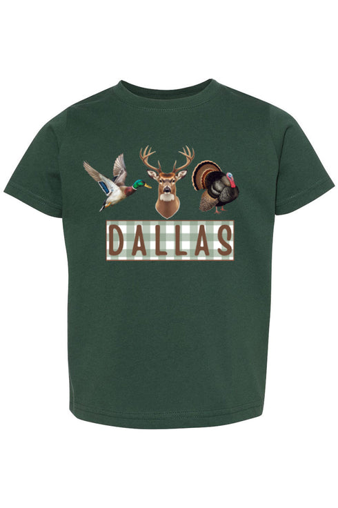 Toddler Personalized Hunting Trio Fine Jersey Tee *Personalize Your Name