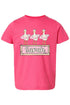 Toddler Personalized Pink Summer Geese Fine Jersey Tee *Personalize Your Name