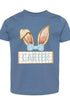 Toddler Personalized Blue Coquette Bunny Ears Fine Jersey Tee *Personalize Your Name