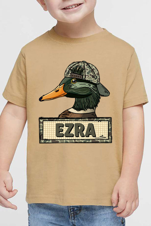 Toddler Personalized Little Mallard Fine Jersey Tee *Personalize Your Name