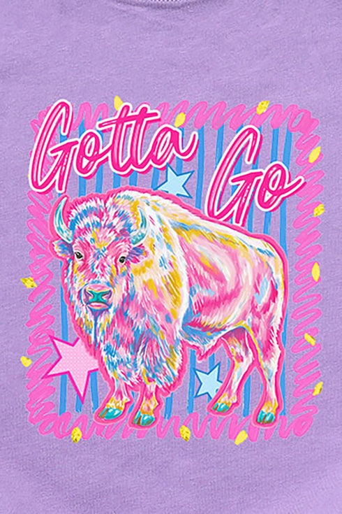 Toddler Gotta Go Buffalo Pink Fine Jersey Tee