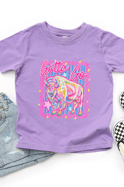 Toddler Gotta Go Buffalo Pink Fine Jersey Tee