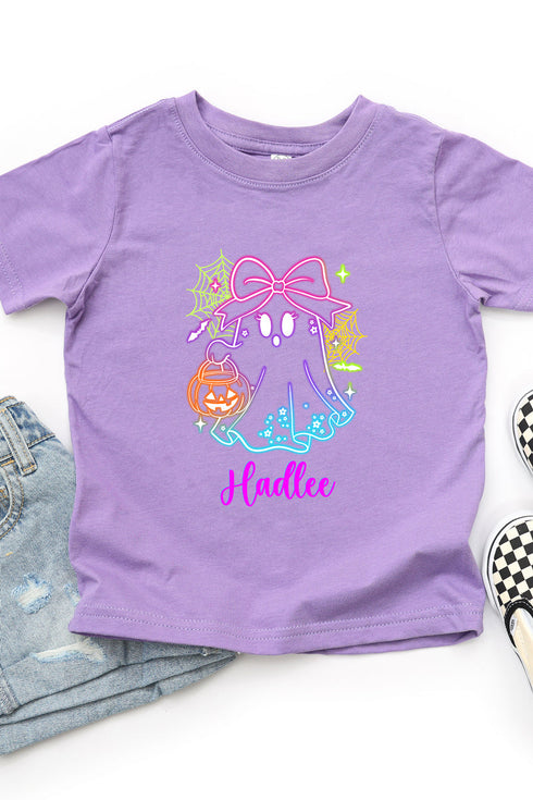 Toddler Personalized Glow & Boo Girl Fine Jersey Tee *Personalize Your Name