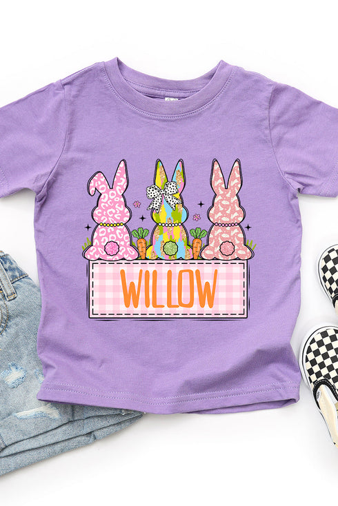 Toddler Personalized Brushstroke Bunny Fine Jersey Tee *Personalize Your Name
