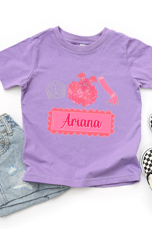 Toddler Personalized Crowned Cutie Fine Jersey Tee *Personalize Your Name