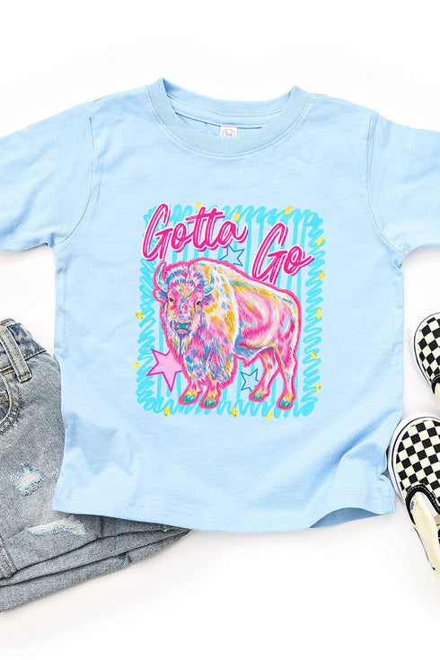Toddler Gotta Go Buffalo Blue Fine Jersey Tee