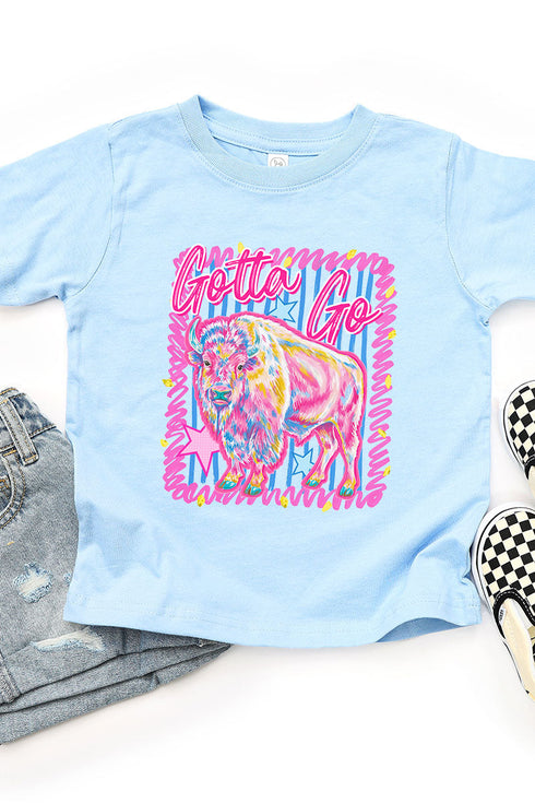 Toddler Gotta Go Buffalo Pink Fine Jersey Tee