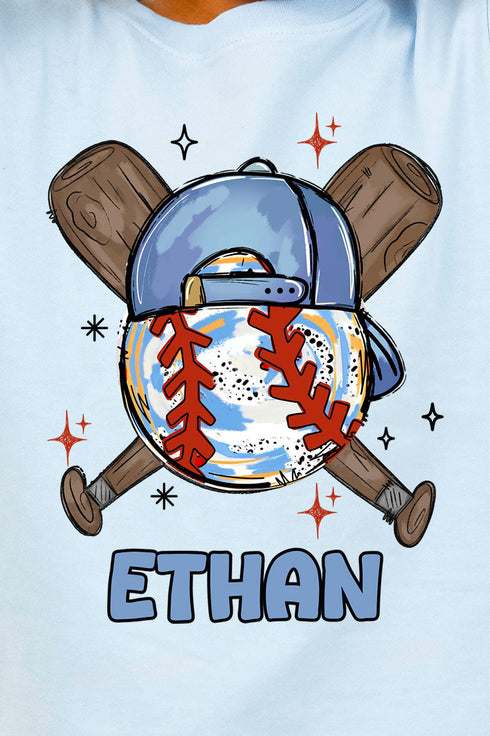 Toddler Personalized Hat Back Home Run Hitter Fine Jersey Tee *Personalize Your Name