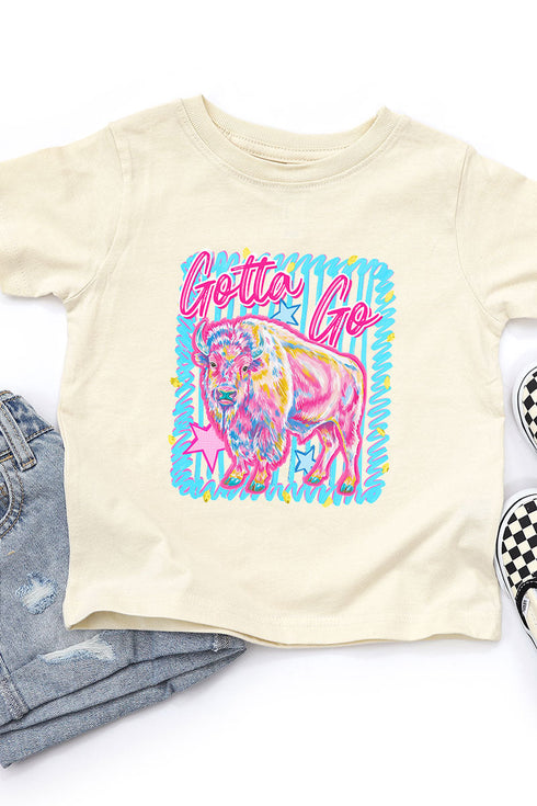 Toddler Gotta Go Buffalo Blue Fine Jersey Tee