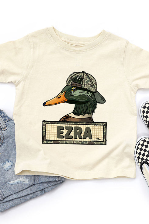 Toddler Personalized Little Mallard Fine Jersey Tee *Personalize Your Name