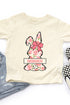 Toddler Personalized Blush Bunny Fine Jersey Tee *Personalize Your Name