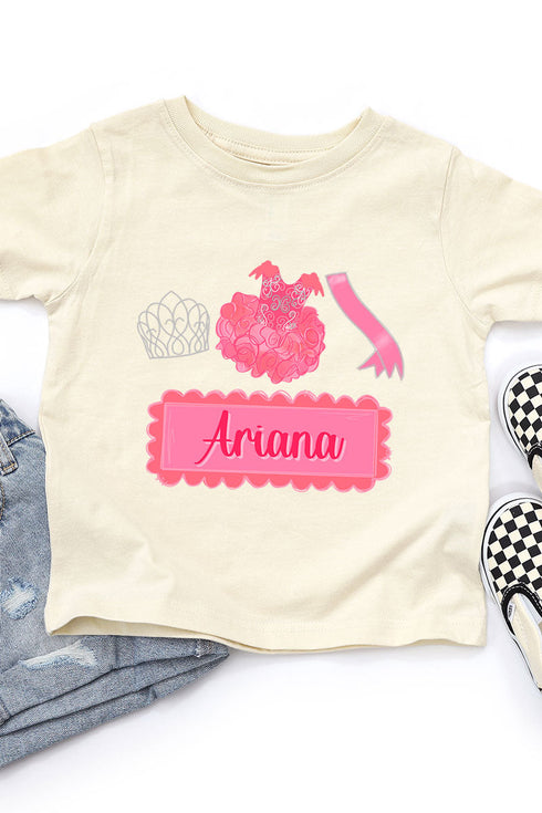 Toddler Personalized Crowned Cutie Fine Jersey Tee *Personalize Your Name