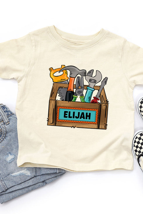 Toddler Personalized Little Fixer Fine Jersey Tee *Personalize Your Name