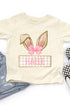 Toddler Personalized Pink Coquette Bunny Ears Fine Jersey Tee *Personalize Your Name