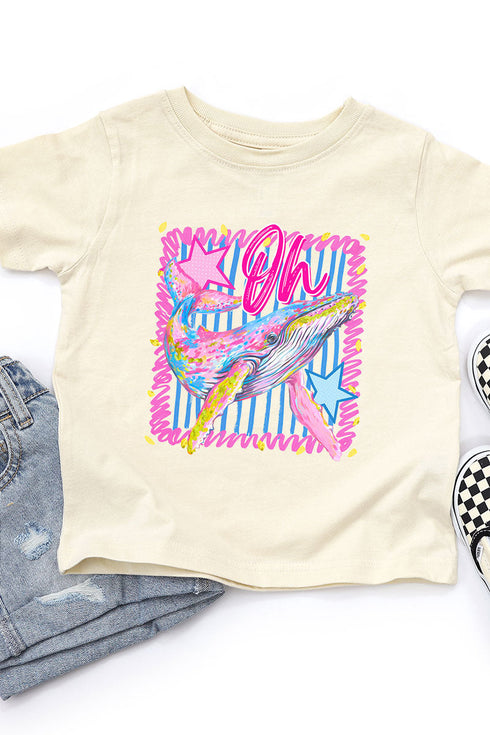 Toddler Striped Oh Whale Fine Jersey Tee