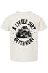 Toddler Monster Truck Little Dirt Never Hurt Fine Jersey Tee