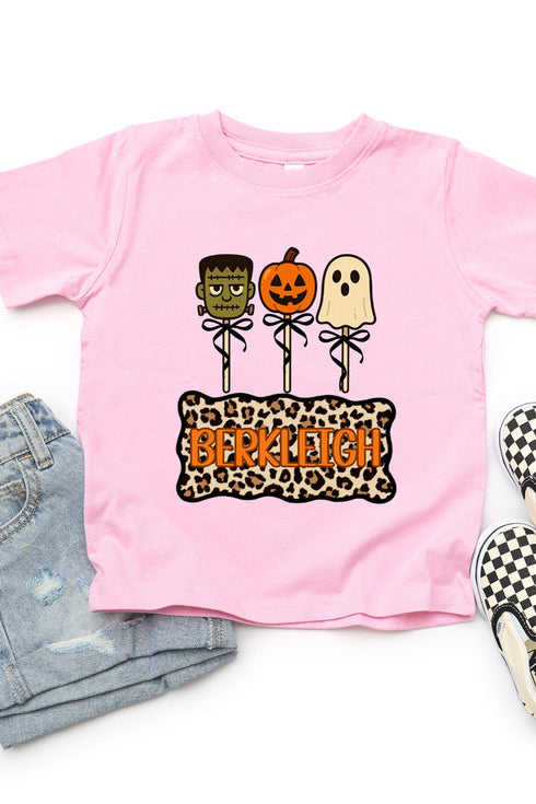 Toddler Personalized Leopard Halloween Pop Fine Jersey Tee *Personalize Your Name