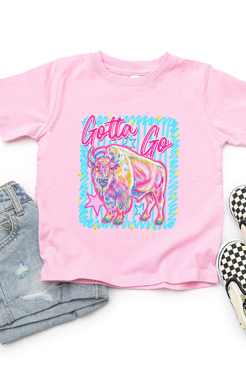 Toddler Gotta Go Buffalo Blue Fine Jersey Tee