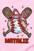 Toddler Personalized Coquette Home Run Hitter Fine Jersey Tee *Personalize Your Name