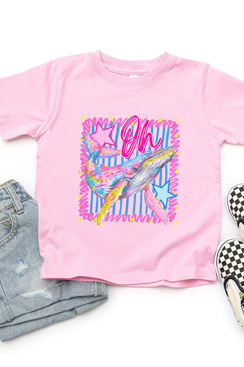 Toddler Striped Oh Whale Fine Jersey Tee