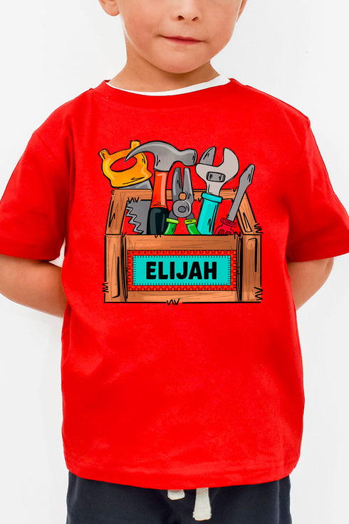 Toddler Personalized Little Fixer Fine Jersey Tee *Personalize Your Name