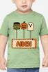 Toddler Personalized Checkered Halloween Pop Fine Jersey Tee *Personalize Your Name