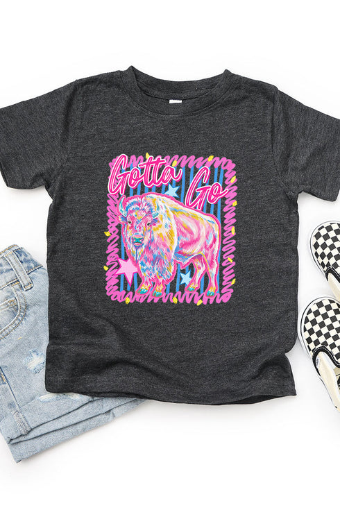 Toddler Gotta Go Buffalo Pink Fine Jersey Tee