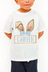 Toddler Personalized Blue Coquette Bunny Ears Fine Jersey Tee *Personalize Your Name