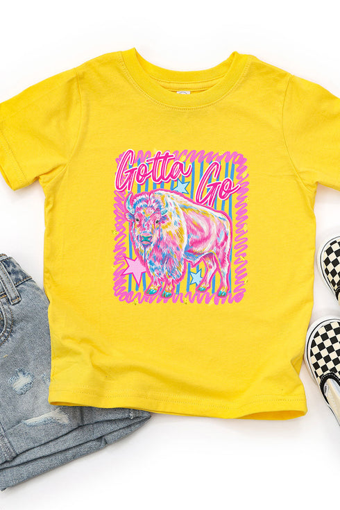 Toddler Gotta Go Buffalo Pink Fine Jersey Tee