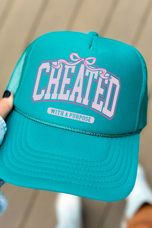 Pink Created With A Purpose Otto Jade Foam Front Trucker Hat