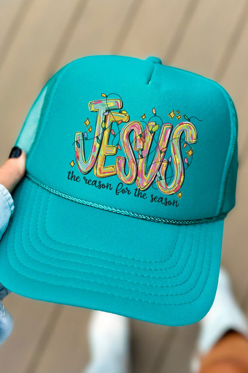 Jesus Is The Reason For The Season Otto Jade Foam Front Trucker Hat