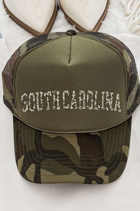 Camo South Carolina Otto Camo with Moss Green Foam Front Trucker Hat